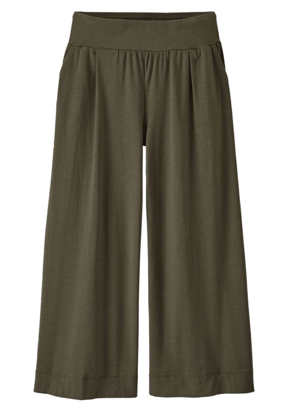 Patagonia Kamala Cropped Pant Size XL X-LARGE cropped wide leg Olive green